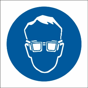 M01 Работать в защитных очках (квадрат)