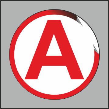 T1000-r ЗНАК АВАРИЙНОГО СВЕТИЛЬНИКА (БУКВА А)