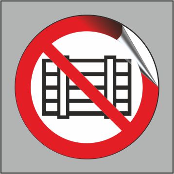 P12-r Запрещается загромождать проходы и (или) складировать (круг) контурная резка