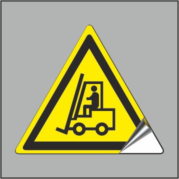W07-r Внимание. Автопогрузчик (треугольник) контурная резка
