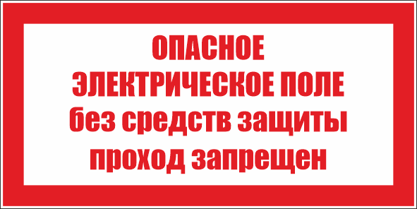T23 Опасное электрическое поле. Без средств защиты проход запрещен