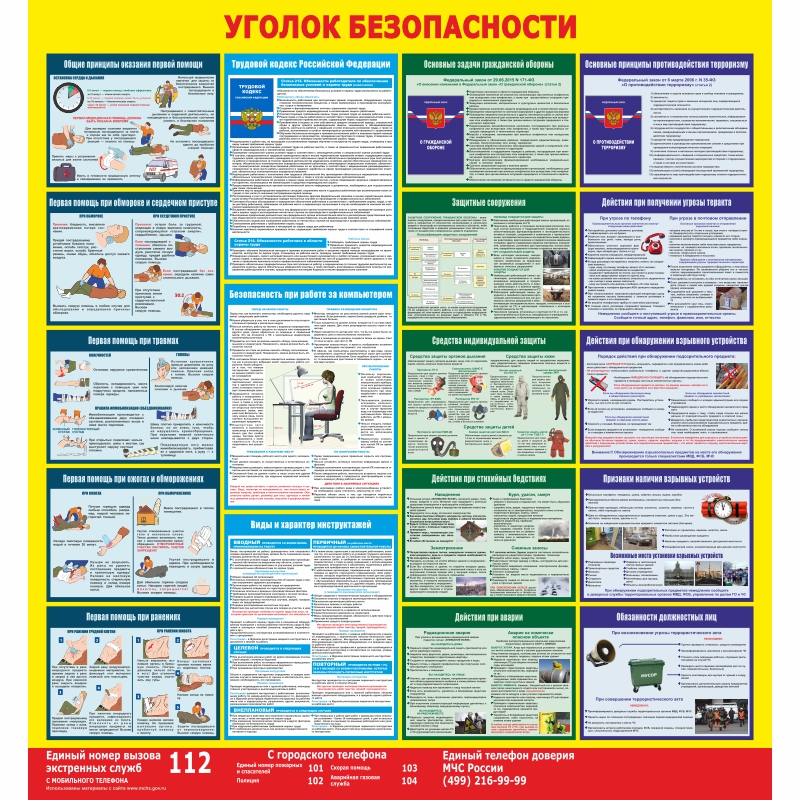 Стенд «Уголок безопасности МОГТ» (930x1000 мм) без карманов